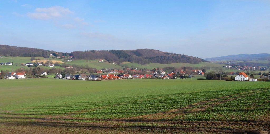 Blick auf Börninghausen am Eggetaler Panoramaweg
