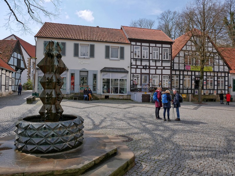 Das Bild zeigt den Marktplatz in Tecklenburg.